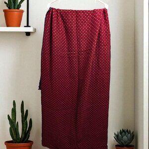 Vtg Knit Shawl Reversible Burgundy And Navy Bohemian Warm